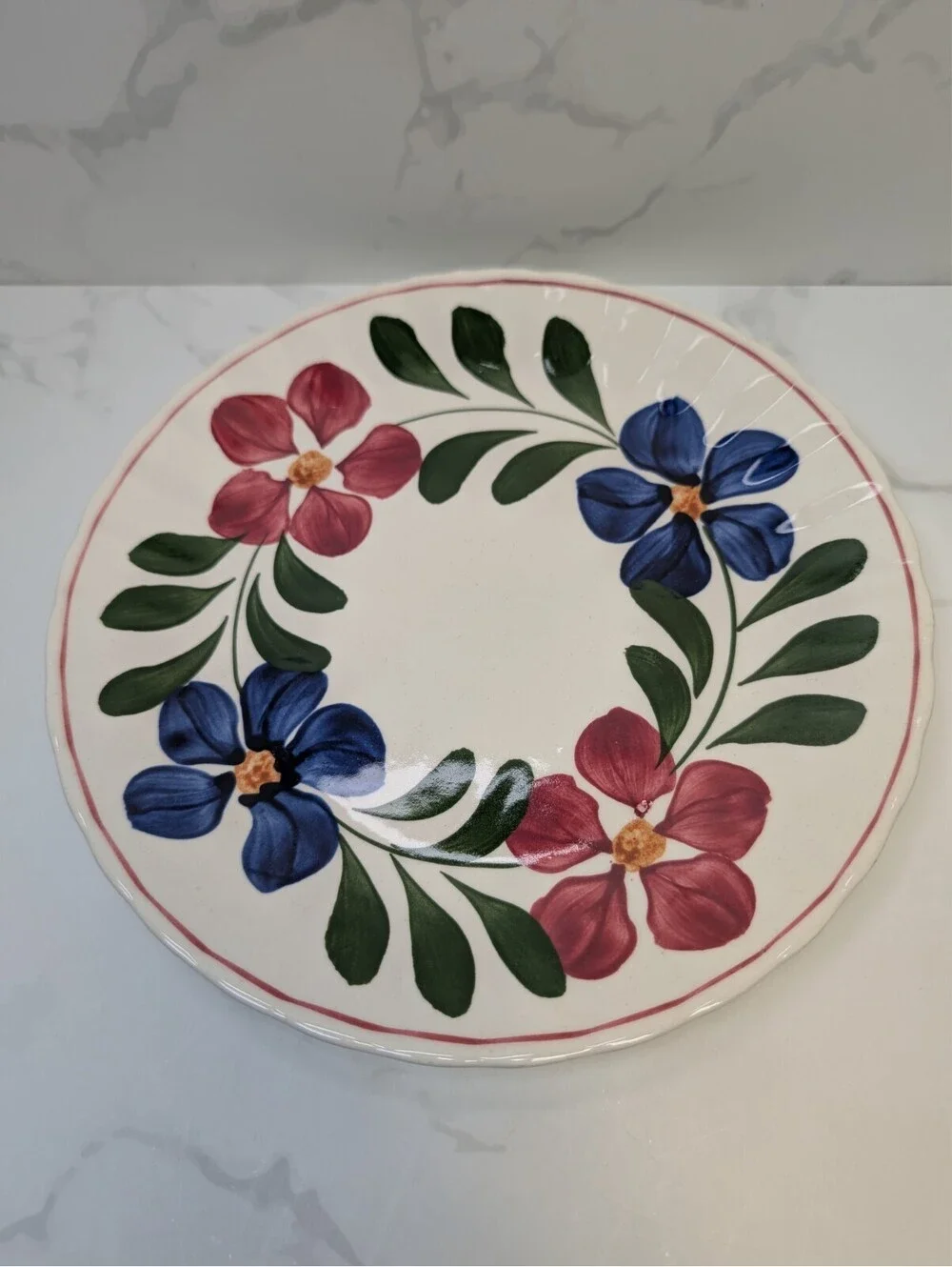 Blue Ridge Laurel Wreath Luncheon Salad Plates Set of 4 8.5